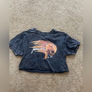 Urban Outfitters Metallica Crop Top